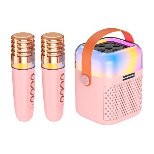 Keyubria Machine À Karaoké pour, Audio Chant sans Fil avec 2 Micros, Système De Karaoké, Idéal Maison, Fêtes, Bureau, Jardin Et Extérieur