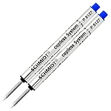 Retro 1951 Short Capless Rollerball Ink Refill Medium Tip, Schmidt P8127, P8127 Short Blue, 2-Pack Schmidt Capless Roller Ball Refills, fits Retro 51 Tornado Roller Ball Pens.