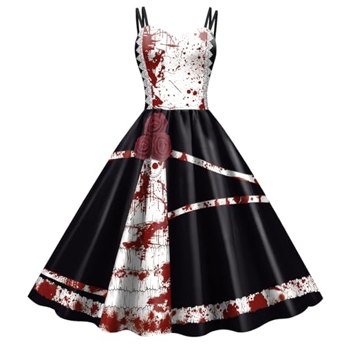 Robe sanglante d'Halloween : trouvez le costume de fête idéal à bretelles