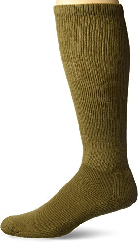 Thorlos Unisex MS Anti-Fatigue Thick Padded Over the Calf Sock, Coyote Brown, Large