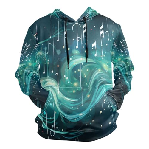 Sweat imprimé 3D note de musique abstraite vêtements de sport ado