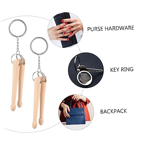 Llaveros con colgante de baquetas para bateristas x4 miniatura 7