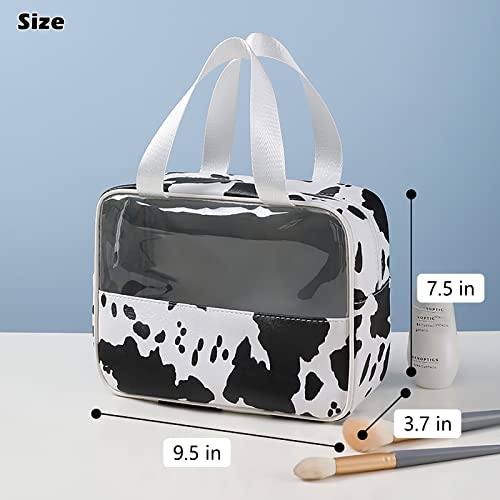 Imcuzur Travel Toiletry Bag For Women, Makeup Bag Cosmetic Organizer, Travel Tote For Accessories Toiletries (Cow Pattern - M) #TOP3
