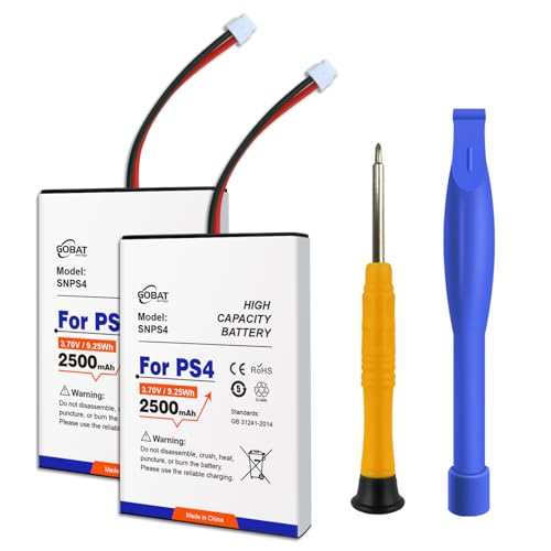 GOBAT 2x 2500mAh PS4 Pro/Slim Controller Battery (2016+)