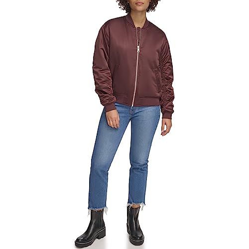 Levi's Women's Relaxed Bomber Jacket, Dark Chocolate