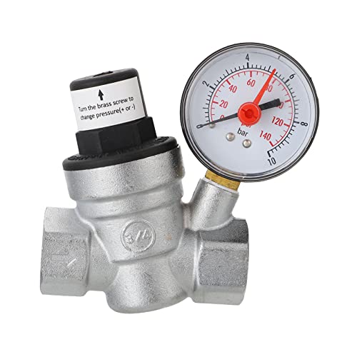 CHILDWEET Wasserdruckminderer Für Hausgebrauch Druckregler Mit Integriertem Filter Einfache Installation Und Bedienung Kompatibel Für Wasserhähne Und Heizungen