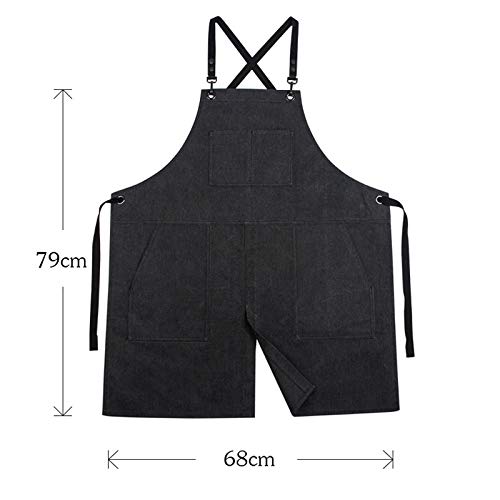 Delantales De Cocina Delantal Cocina Slits Peluquero Dinero Restaurante Barista Delantales Pintura Ropa De Trabajo For Hombres Y Mujeres (Color : Lether Belt)