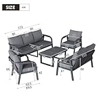 Kebnor Gartenlounge-Set für 7 Personen Grau