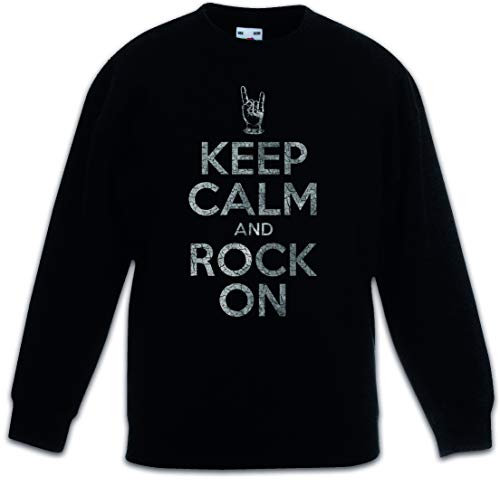 Sweat-shirt enfant Urban Backwoods noir avec imprimé Keep Calm rock pour garçon et fille