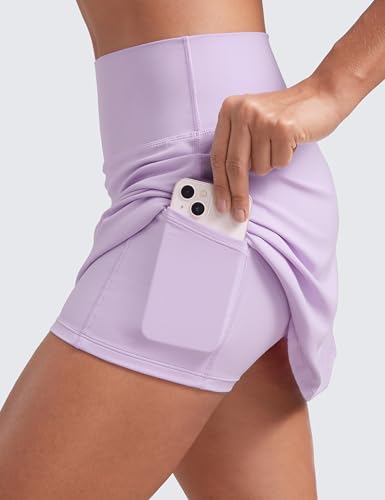 Image of CRZ YOGA Butterluxe High Waisted Tennis Skirts | Built-in Shorts with Pockets, Extremely Soft, Casual, A Line, Stretchy, Mini, Skort for Women