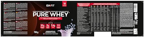 Proteine in Polvere del Siero del Latte, Whey Pure Whey EAFIT, 750g, Gusto Cappuccino, Aminoacidi ed Enzimi Digestivi, Proteine Massa Muscolare Crescita, Assimilazione Rapida, Whey Protein - 6
