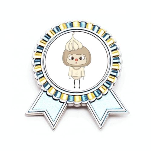 Broche ail blanc Hot Smell Eat UU en métal pour personnaliser un manteau d'hiver
