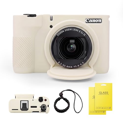 Funda para Cámara Canon PowerShot V1 Silicona Blanca