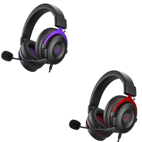EKSA E900 Headset with Microphone for PC, PS4,PS5, Xbox - Detachable Noise Canceling Mic, 3D Surround Sound, Comfort Sturdy, Wired Headphone for Gaming, Computer, Laptop, Switch, Handheld (3.5MM Jack)