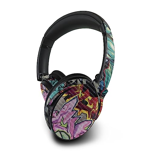 Image of MightySkins Carbon Fiber Skin Compatible with Bose QuietComfort 45 Headphones Graffiti Wild Styles | Protective, Durable Textured Carbon Fiber Finish | Easy to Apply