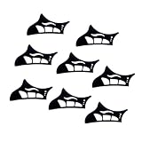 Eyeshadow Tool, Reusable Eyeshadow Stencils for Eyes, Eyeliner Stencil, Eye Makeup Aid Tool, Professional Quick Eye Makeup Tool, Glamorous Look for Women, for Make Up Beginners&Women (Black A) -  duotean - 10