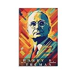 Harry S Truman Poster US President Portrait Inspirational Quotes Canvas Print Art (13) Canvas Painting Posters And Prints Wall Art Pictures for Living Room Bedroom Decor 12x18inch(30x45cm) Unframe-st