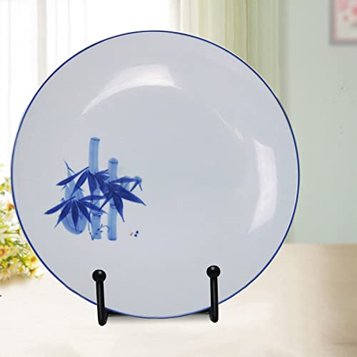 Cerpourt 4 Pack 4 Inch Plate Stands For Display,Black Iron Easel Plate Display Photo Holder Stand, Displays Picture Frames, Decorative Plates, Tablets And Art,Display Stand #TOP2