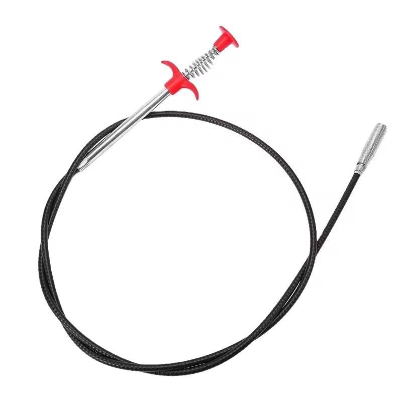 Image of Drain Cleaner Stainless Steel Wire for Kitchen Sink, Bathroom & Floor Drains | Unblocked Kitchen Bath Basin Hairs Remover | Flexible Stainless Steel Pipe Cleaning Tool | (160 Cm)