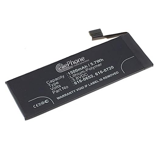 cellePhone Akku Li-Polymer kompatibel mit Apple iPhone 5s (Ersatz für 616-0652)