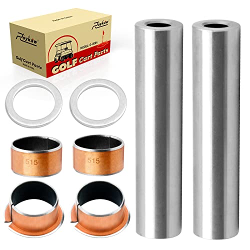 Roykaw King pin Spindle Bushing Kit Compatible with EZGO RXV 2008-up Gas/Electric Golf Cart, Replaces OEM# 601707, 614034, 601915, 601916, 601920, 632925, 632926