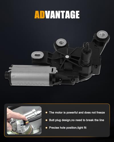 Image of ROADFAR Rear Windshield Wiper Motor Compatible For Volkswagen For Touareg | Fit For Volkswagen For Touareg 2011-2017|OEM:7P6955711A|4 Pins