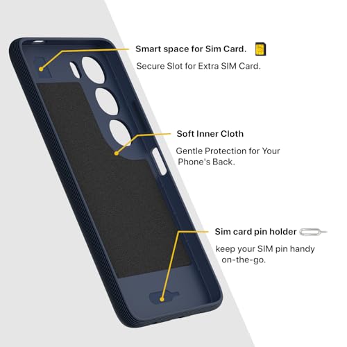 Image of Outlouders Bumper Case for Vivo Y19s / Vivo Y29 5G | Full Camera Protection | TPU Soft Flexible Shockproof Back Cover (Blue)