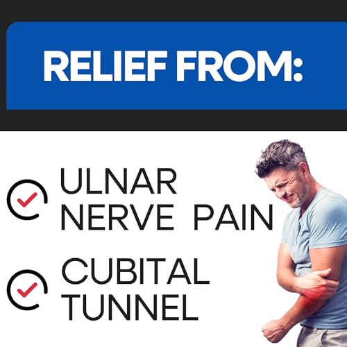Elbow Brace and Splint for Tendonitis and Cubital Tunnel Syndrome - Support and Compression Sleeve for Ulnar Nerve Relief - Fits Most Men and Women