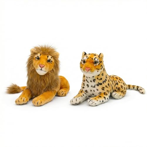 Image of Tabitha Stuffed Toys-Ultra Soft Plush Toy for Kids | Birthday Gifts for Kids and Girls | (Combo of 2 Toys 32 Cm Lion & Leopard)