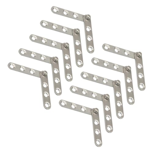 SOESFOUFU Stainless Steel One-Word Hinge Set 10pcs Rotating Pivot Hinge for Doors and Windows