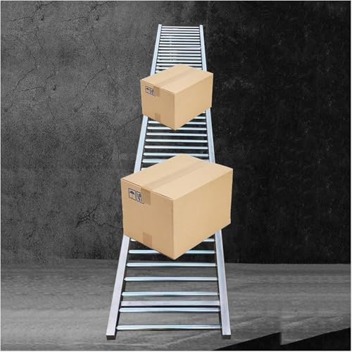 Tobogán transportador de rodillos sin motor de 30x200cm para descarga en almacenes