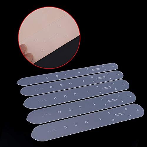 5Pcs Belt Holes Template Acrylic Template Leather Carft Belt Punching Template DIY Set, 25/30/35/38/40mm