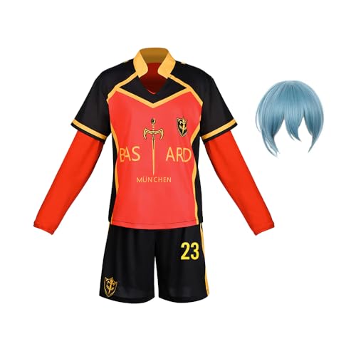 Isagi Yoichi Cosplay Costume Ness Michael Kaiser Cosplay Red Football Jersey Sportsuit Outfit Suits Shirt Vest Shorts