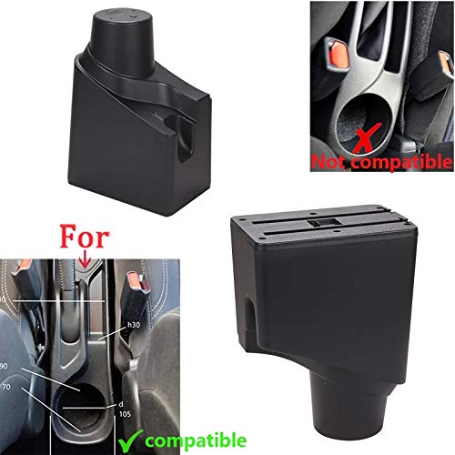 Bracciolo Centrale Per Auto In Pelle PU | Compatibile Con Toyota Yaris 2008-2011 | Nero, Con Vano Portaoggetti | Installazione Plug And Play - 5