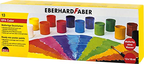 Eberhard Faber 575613 schilderklare dekverf, 13 nappen met elk 18 ml kleur, kleurrijk