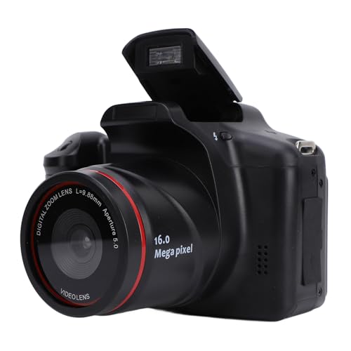 Fotocamera Digitale da 16 MP 1080P HD con Zoom 16X Schermo LCD TFT Rilevamento Facciale Supporta Schede di Memoria Fino a Facile da Usare Ideale per 32 GB