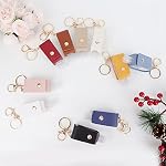10 PCS Porte-clés, porte-clés porte-sanitaire, en cuir Portable de taille de voyage avec clip (1 oz/30 (en ml)