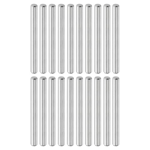 Image of sourcing map 20 Pcs 3 mm x 30 mm Dowel Pins, 316L Stainless Steel Cylindrical Dowel Pins Shelf Support Peg Pin Rod Fasten Elements Metal Shelf Pegs Silver Tone