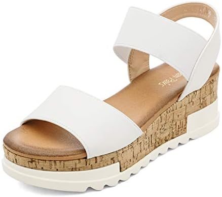 DREAM PAIRS Women's Open Toe Ankle Strap Casual Flatform Platform Sandals