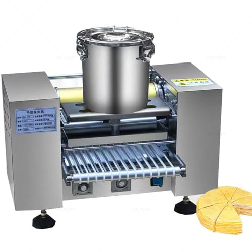 Máquina profesional de crepes multicapa con rodillos de calefacción reforzados y motor de cobre puro, 2800 W, salida de 200 a 300 crepes por hora, para panaderías de alto volumen, restaurantes y