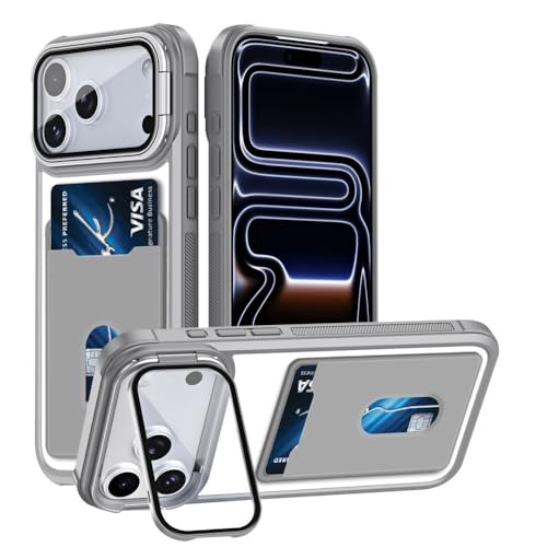 Étui pour iPhone 13 Pro Max gris avec fente carte : finis les oublis