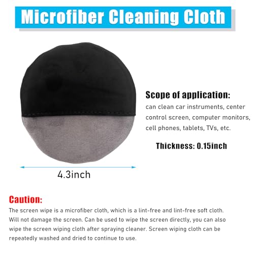 Ohleats Car Screen Cleaner, Microfiber Auto Screen Cleaning Pad, Foldable Touch Screen Cleaner Cloth for Vehicle Dashboard LCD Display, Interior Car Accessories