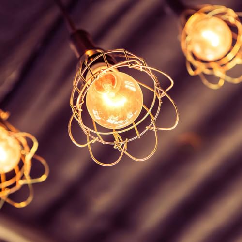 Image of STOBAZA Lampshade Guard Metal Bulb Guard Cage Ceiling Light Frames -scalding Net Sturdy Metal Lampshade Ring