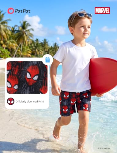 Image of Disney Stitch Spiderman Star Wars Cars Toy Story Mickey Boy Swim Trunks UPF50+Swim Shorts Compression Liner & Quick-Dry 6M-9Y