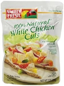Valley Fresh Premium White Chicken Cuts, 7-ounce Pouches (Pack of 6)