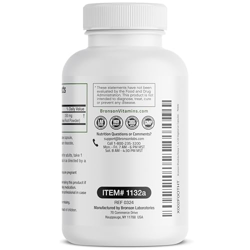image for Bronson Rhodiola Rosea Vegetarian Capsules - Adaptogenic Herb - Brain,