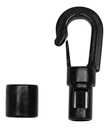 Bungee Cord Hook Pack - Small Tongued Hook for 1/4 inch and 3/16 inch Bungee Cords