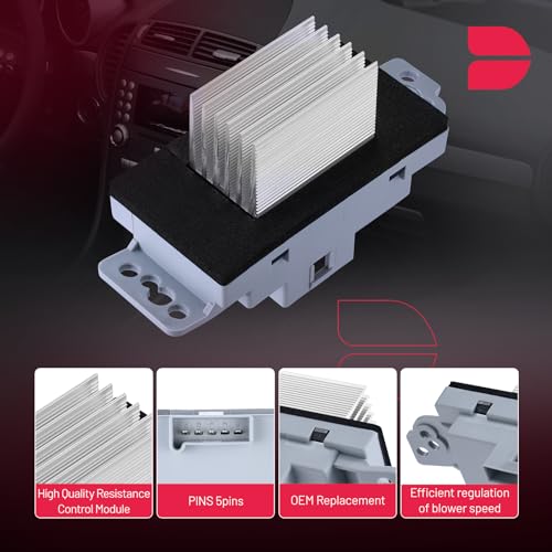 Image of BDFHYK 973-508 HVAC Blower Motor Resistor Compatible with Lacrosse Escalade Avalanche Silverado Suburban Tahoe Envoy Sierra Yukon Blower Control Module Replacement for 1581773