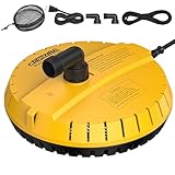 Crestwave Automatic Pool Cover Pump, 115V Submersible Water Pump for Pool Draining, 25FT Power Cord, 1-Year Warranty, Water Removal for Swimming Pool, Hot Tub, Fish Tanks, Pond, 2 Adapters, Yellow