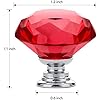 Ravinte 30 Pack Crystal Drawer Knobs - Glass Cabinet Knobs, Diamond Shaped, 30 Mm, Silver Base - Cantidad De Paquete Del Producto 30 - Color Silver | Guatemala
